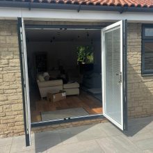 french doors grey on white with white blinds (1)